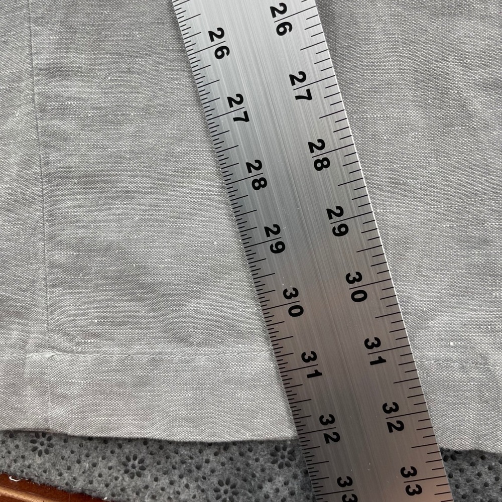 Banana Republic Aiden Chino Pants Mens 36x32 Gray Linen Cotton Slim Straight - Picture 10 of 13